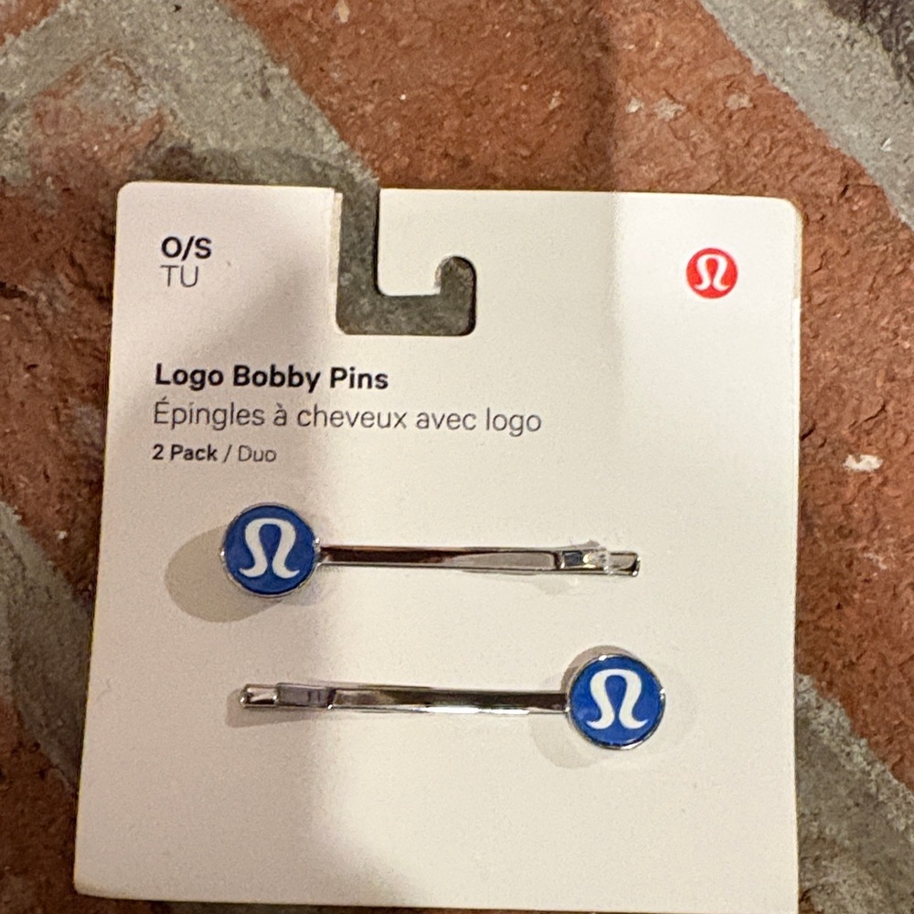 lululemon athletica Blue Logo Bobby Pins